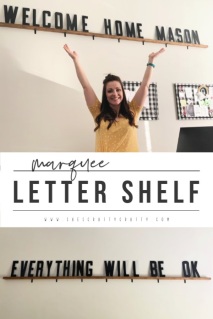 How to make a Marquee Letter Shelf  |   She's Crafty