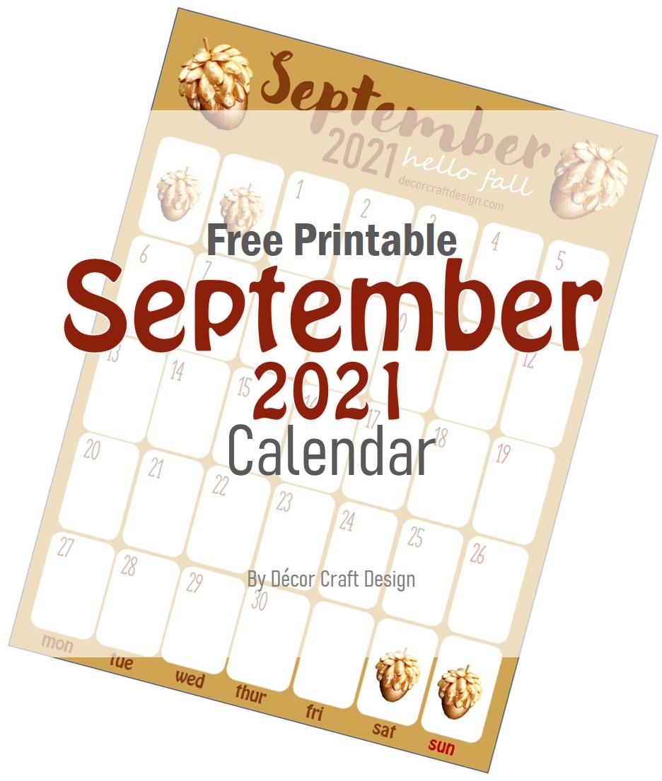 FREE Printable September 2021 Calendar