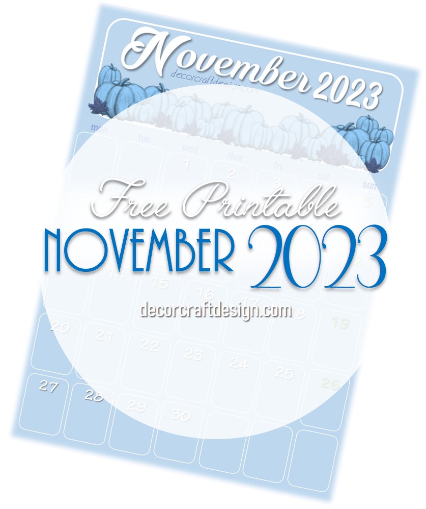 FREE Printable November 2023 Calendar