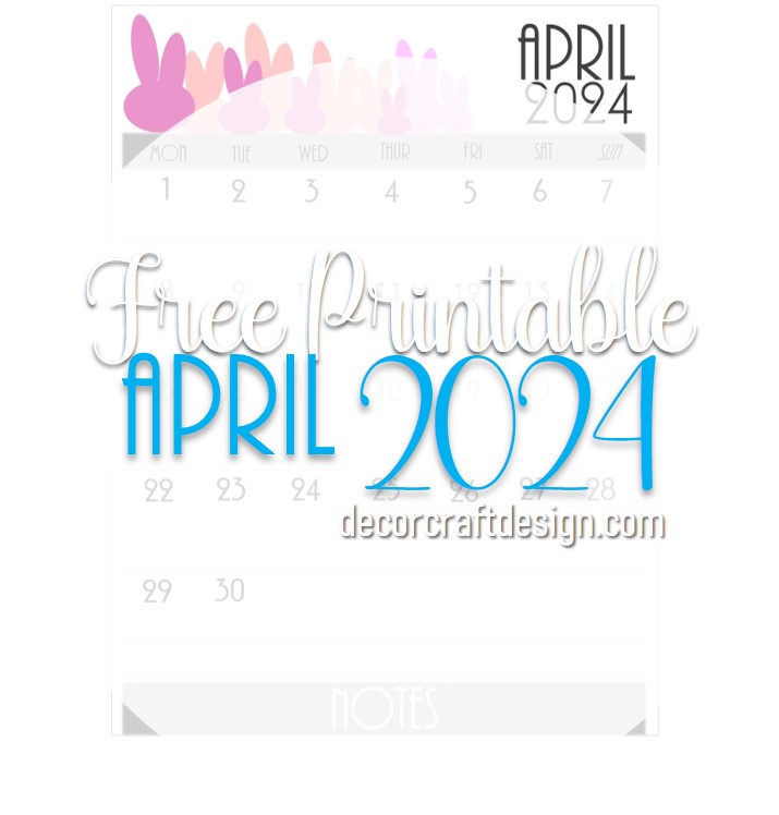 FREE Printable April 2024 Calendar